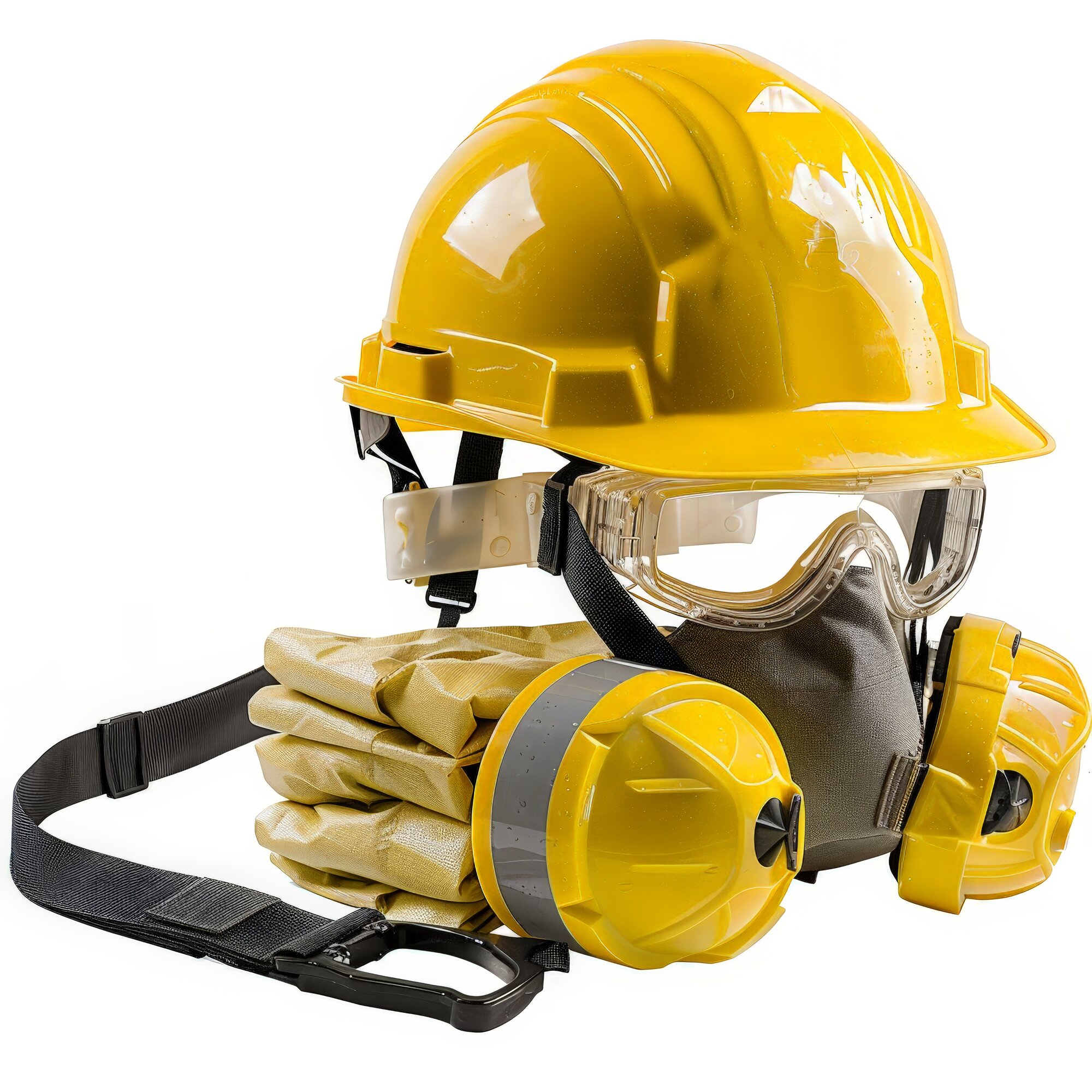 Sarı Baret ve Koruyucu Set - GOV-ISG-010