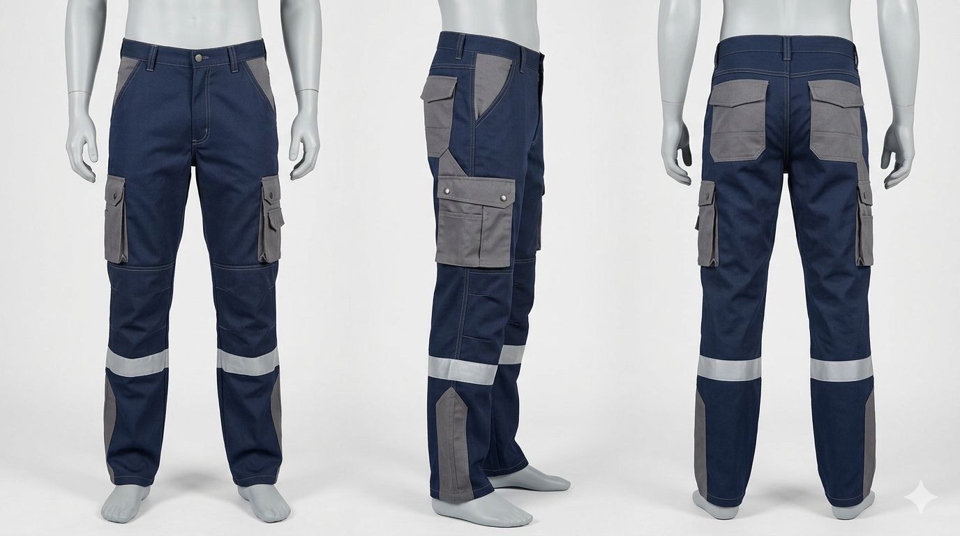 Siyah Düz Kesim Gabardin Pantolon - GOV-PAN-002