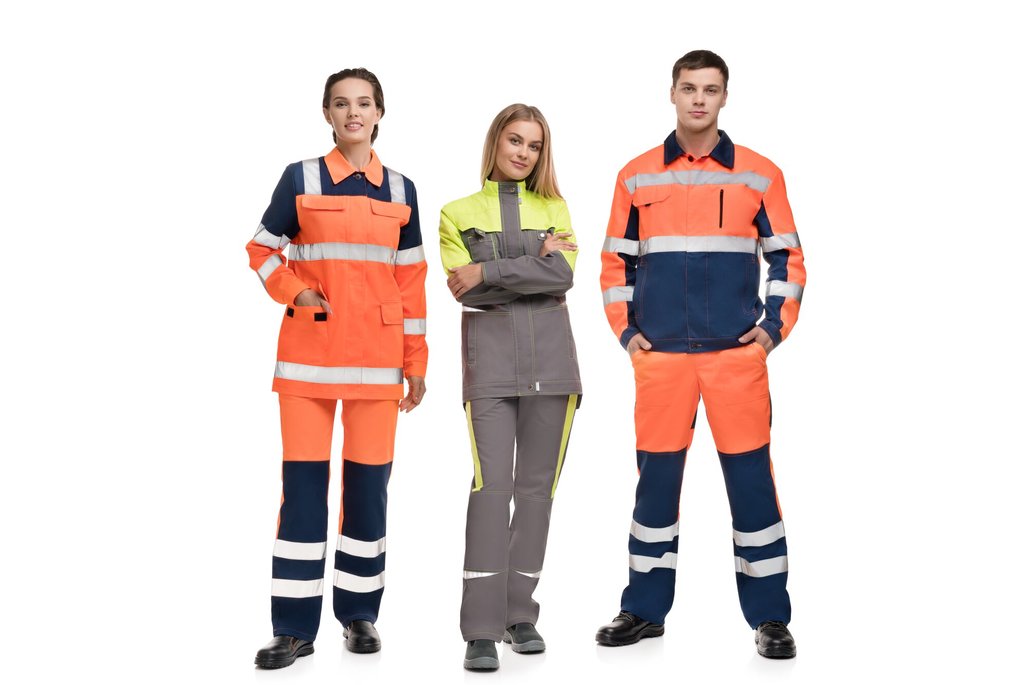Turuncu-Lacivert Yüksek Görünürlük İş Takımı - GOV-REF-016