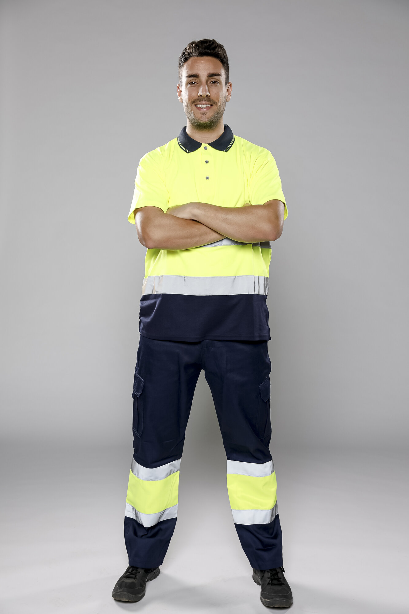 Sarı-Lacivert Reflektörlü Polo Takımı - GOV-REF-018